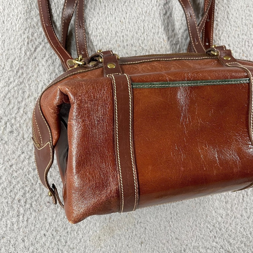 Brahmin Leather‎ Handbag Smooth Leather Doctor's Bag Purse Brown Medium - Picture 3 of 9